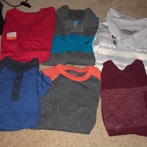 Lot of 6 boys long sleeve shirts